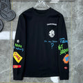 Chrome Hearts Graffiti Print Long Sleeve Tee – Black