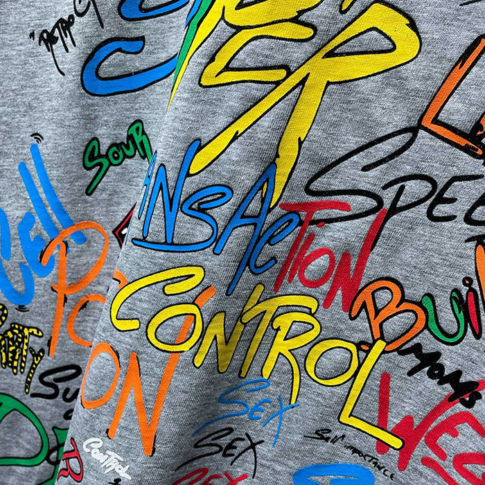 Chrome Hearts Matty Boy Brain Graffiti T-Shirt – Grey