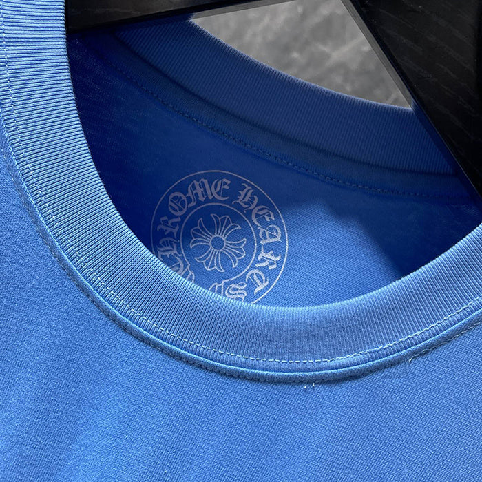Chrome Hearts St. Barth Exclusive Scroll Banner Tee – Blue