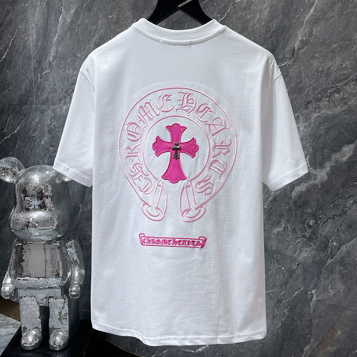 Chrome Hearts T-Shirt – Pink, Black & White