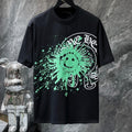 Chrome Hearts x Matty Boy Neon Green Smiley Paint Splash Tee – Black / White
