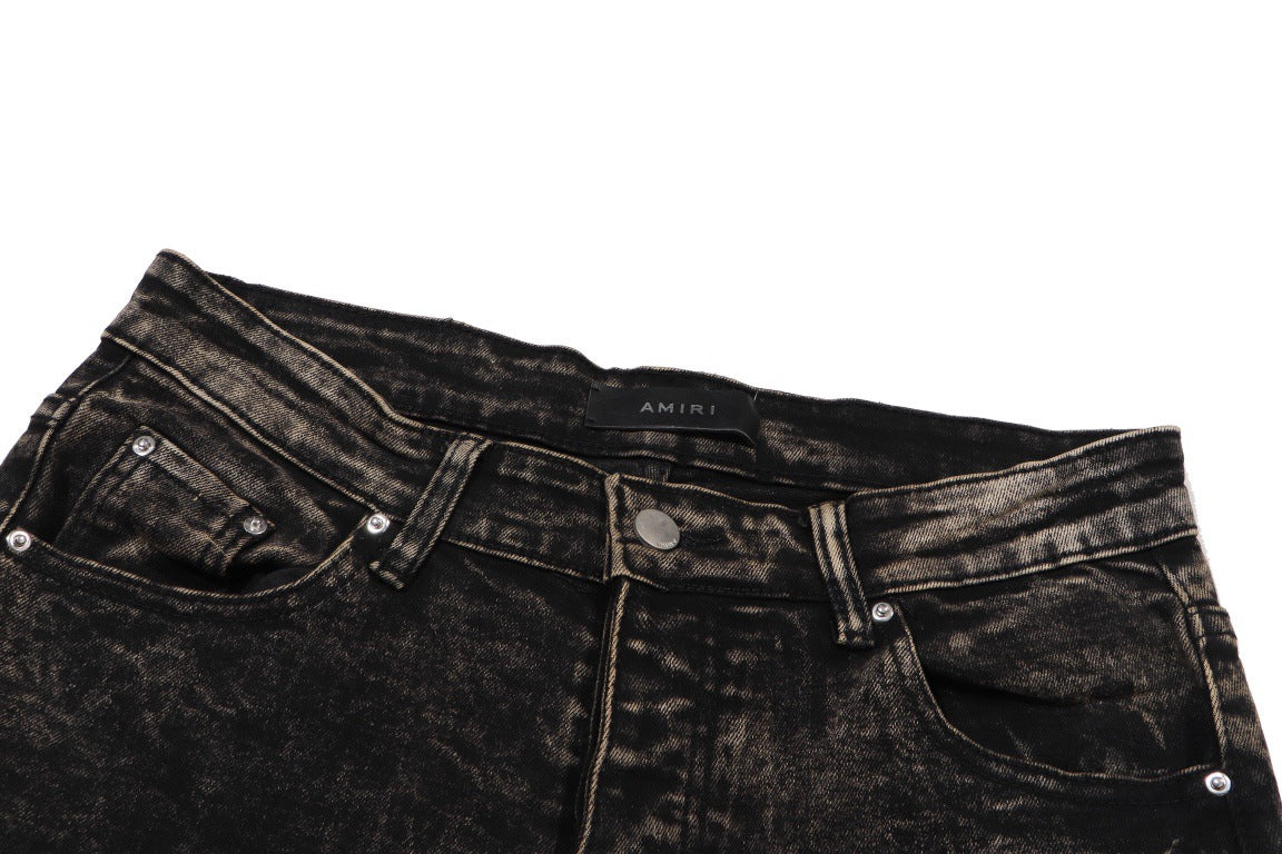 AMIRI Slim Jeans #H502 – Distressed Cotton Denim