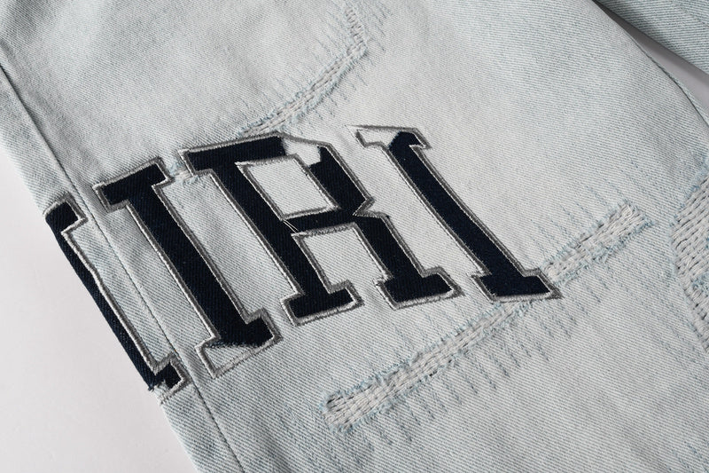 AMIRI Straight Leg Distressed Jeans #8916