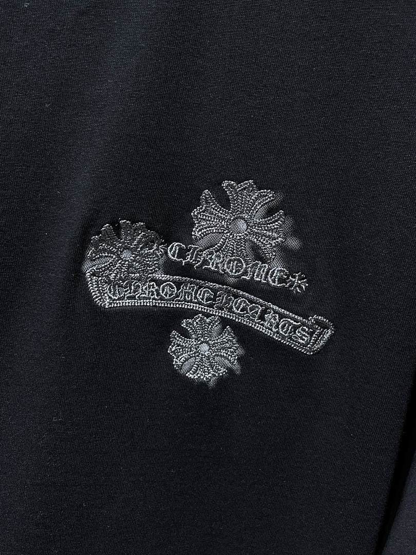 Chrome Hearts Crown Scepter Crest Embroidered Tee – Black