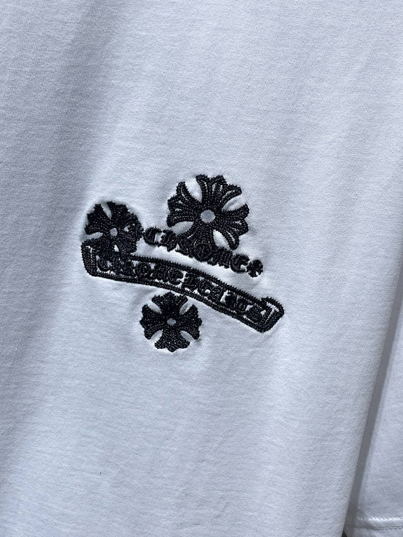Chrome Hearts Crown Scepter Crest Embroidered Tee – White