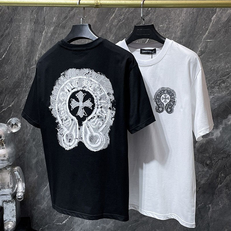 Chrome Hearts Horseshoe Cross Graphic Tee – Black