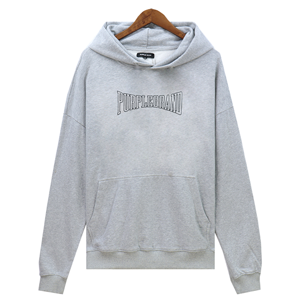 Purple Brand Logo Printed Hoodie