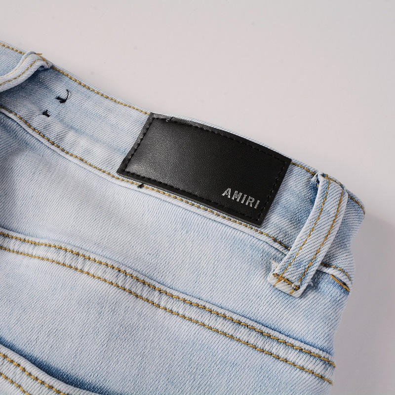 AMIRI Jeans #6808 – Slim Fit Distressed Denim