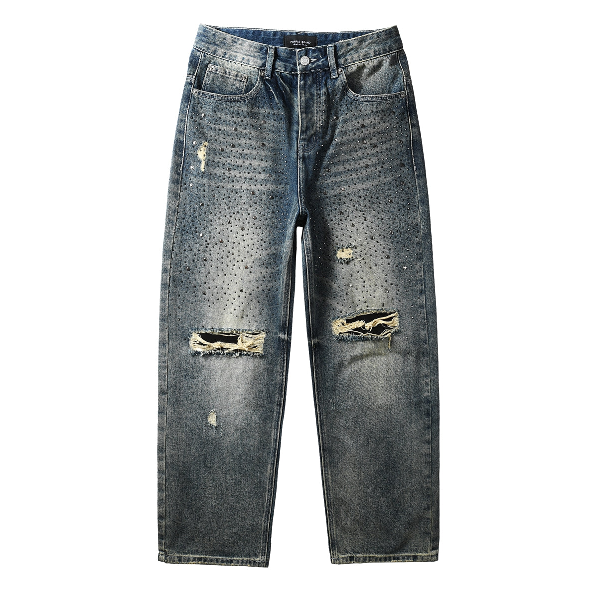 Purple Brand Crystal Diamond Skinny Jeans #9131
