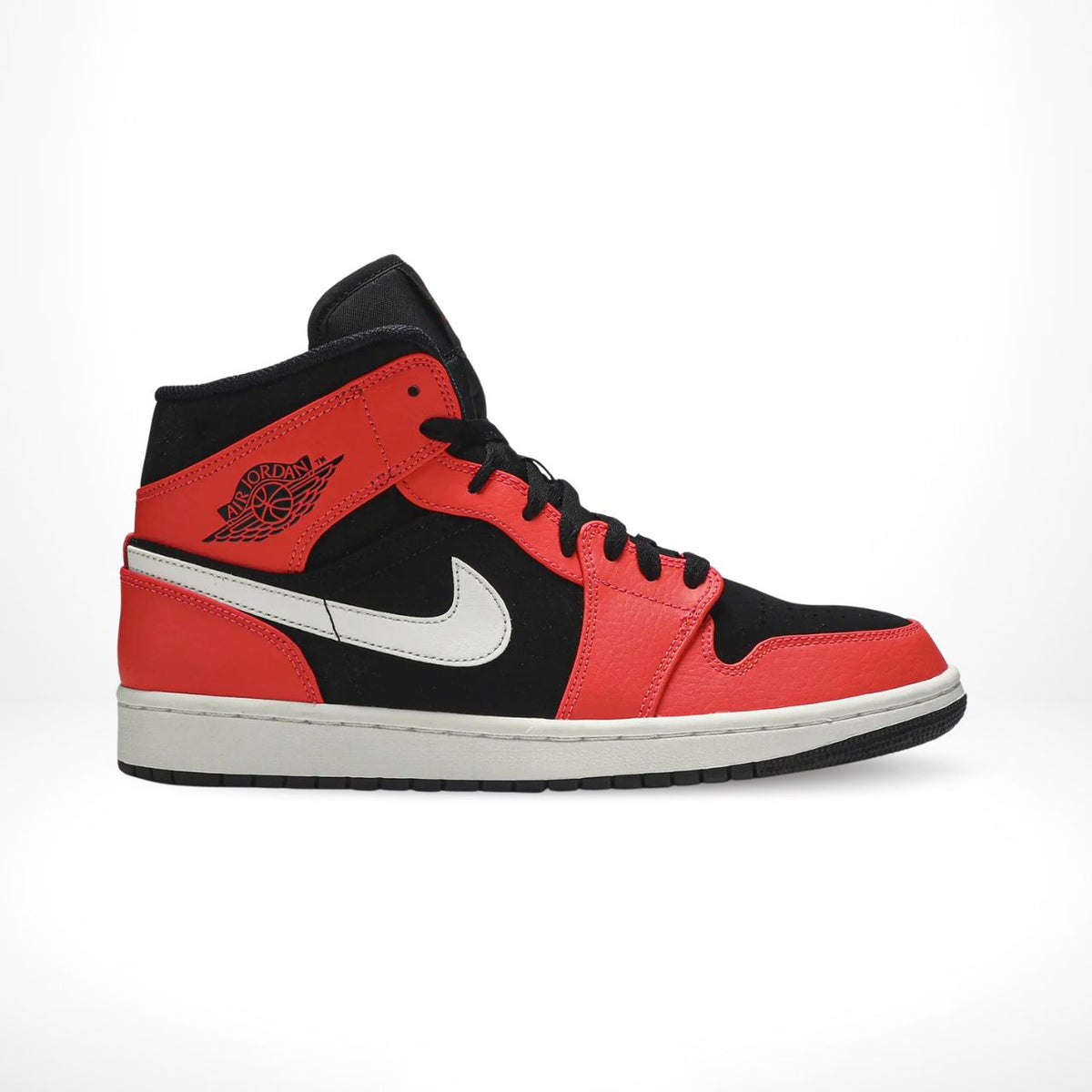 Air Jordan 1 Mid Infrared 23 Black Red